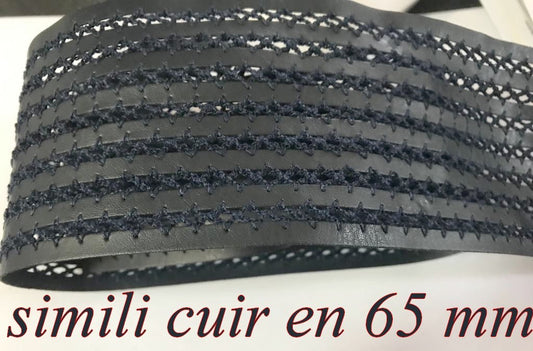Ruban Simili Cuir en filet bleu marine : Une Touche d'Élégance pour Vos Créations