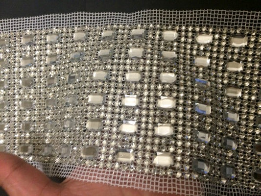 Ruban strass au mètre en 12 cm Blanc