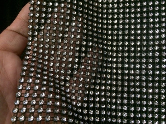 Ruban Strass Au Mètre En 12 cm Noir