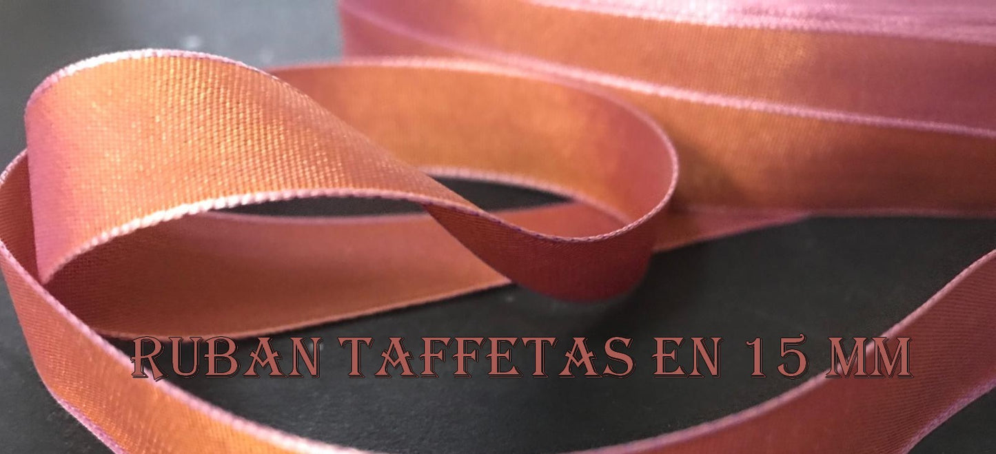 Ruban Taffetas Vieux Rose en 15 mm Au Mètre Double Face A Coudre Pour La Décoration Et Loisirs Créatifs