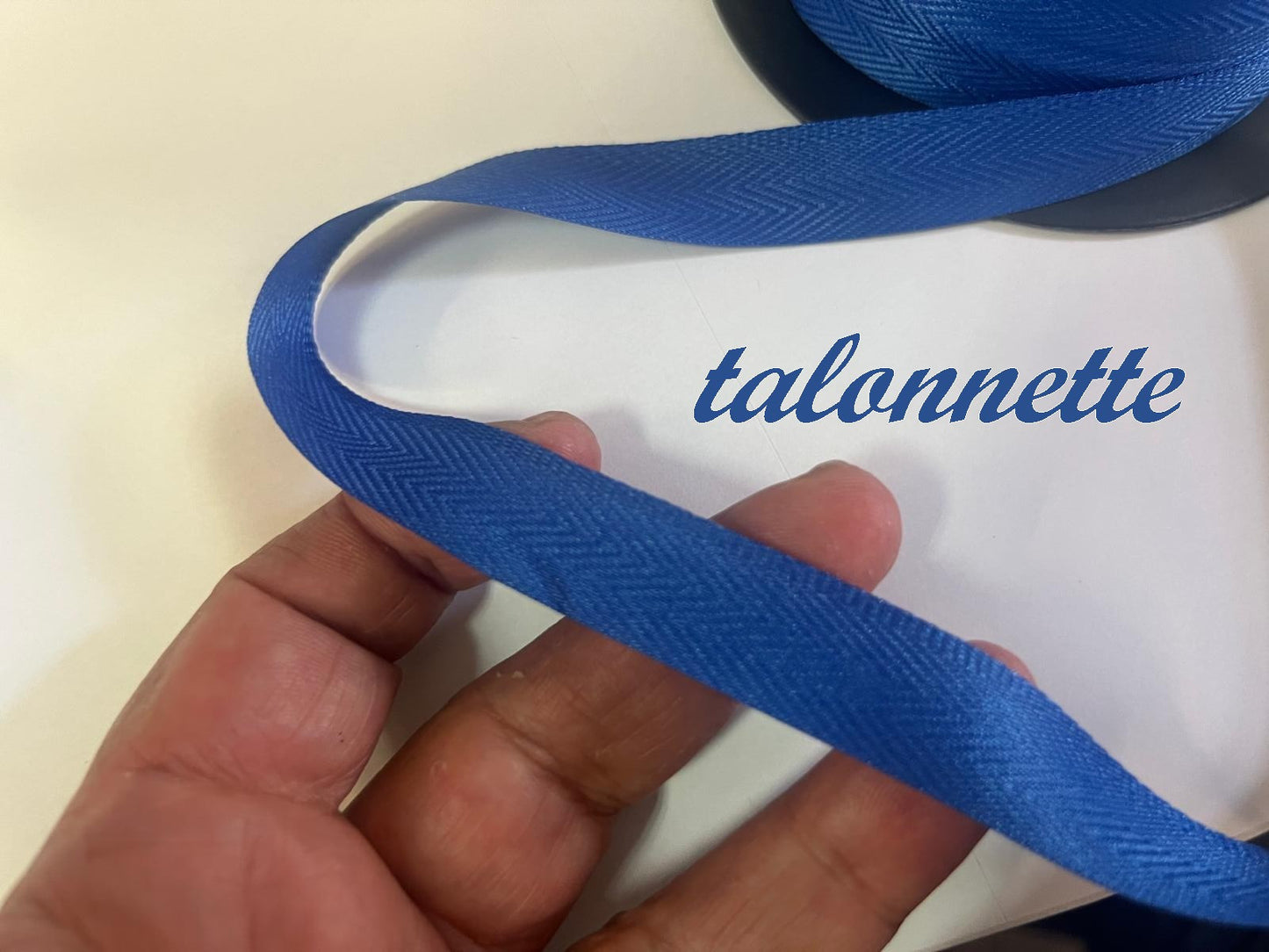 Ruban Talonnette Bleu Royale Au Mètre.