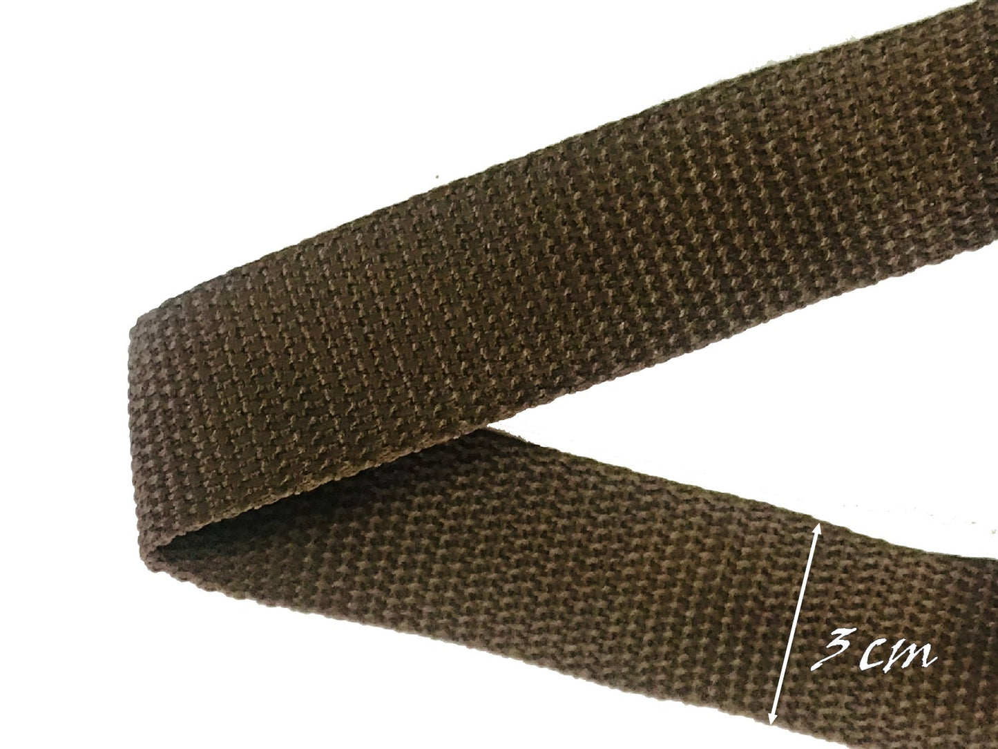 25mm Brown Webbing by the Meter for Sewing on Belts and Bags.