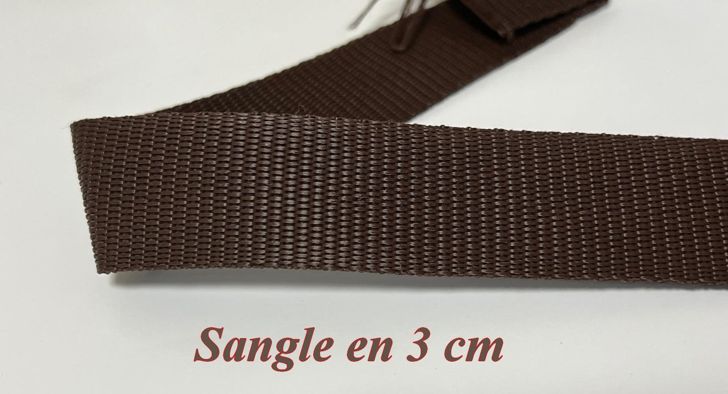 30 mm Chocolate Brown Webbing – 30 mm Brown Polyester Webbing – Strong and Flexible – Sold by the Meter