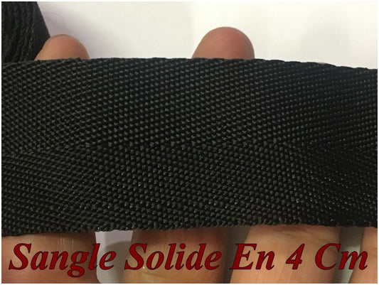 Black Polypropylene Webbing by the Meter in 4 cm for Belts and Bags.