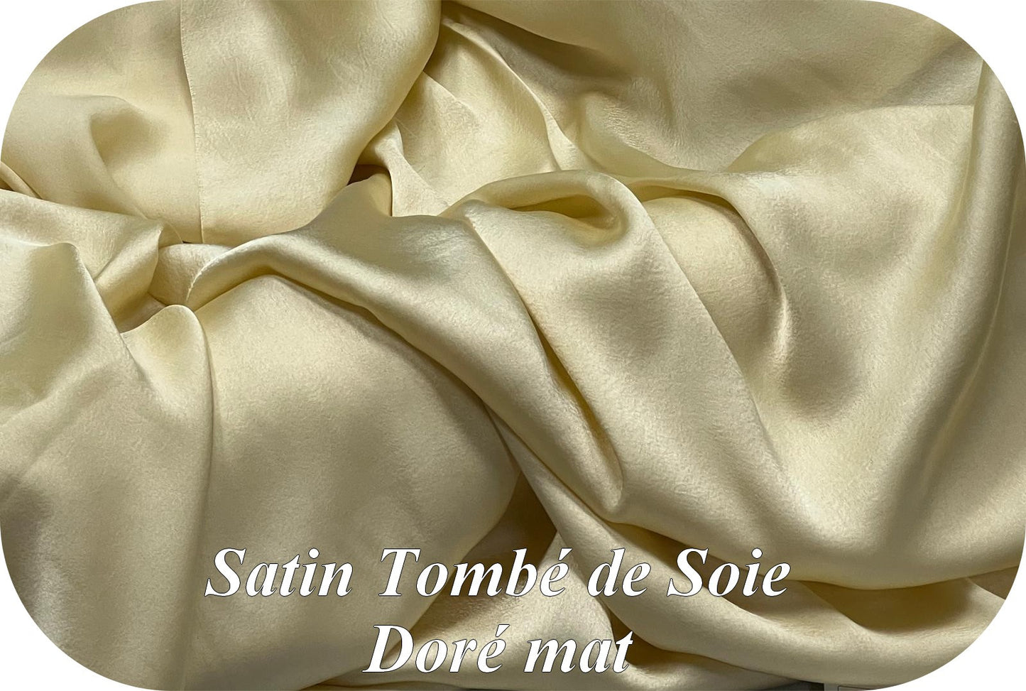Satin Doré Or Mat Tombé de Soie Au Mètre - Touché Soie, Élégance et Fluidité
