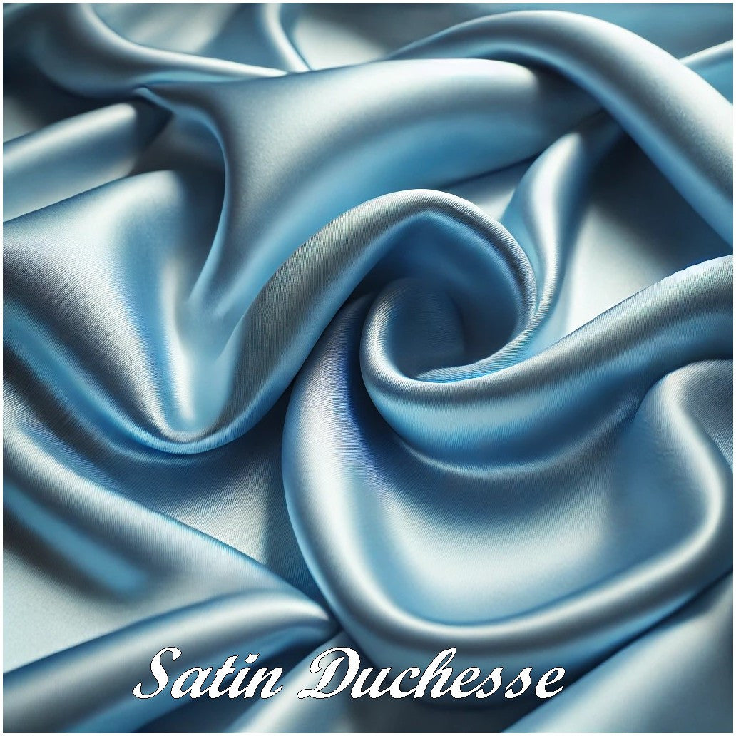 Satin Duchesse Bleu Ciel Couture Au Mètre :  Le Symbole de l'Élégance et de la Sophistication