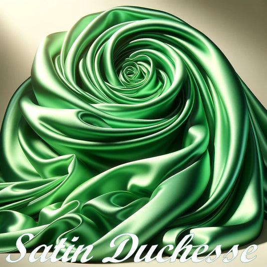 Satin Duchesse Vert Emearude Couture Au Mètre