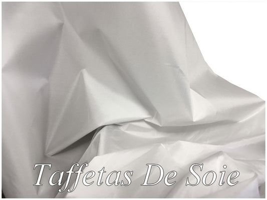 Taffetas De Soie Blanc Au Mètre Pour Mariage ET Customisations