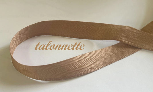 Talonnette Ruban Beige Foncé Au Mètre.