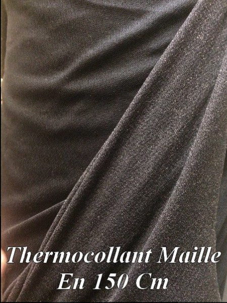 Iron-on by the Meter, Black Sticky Jersey Knit, 1 Meter 60 Wide