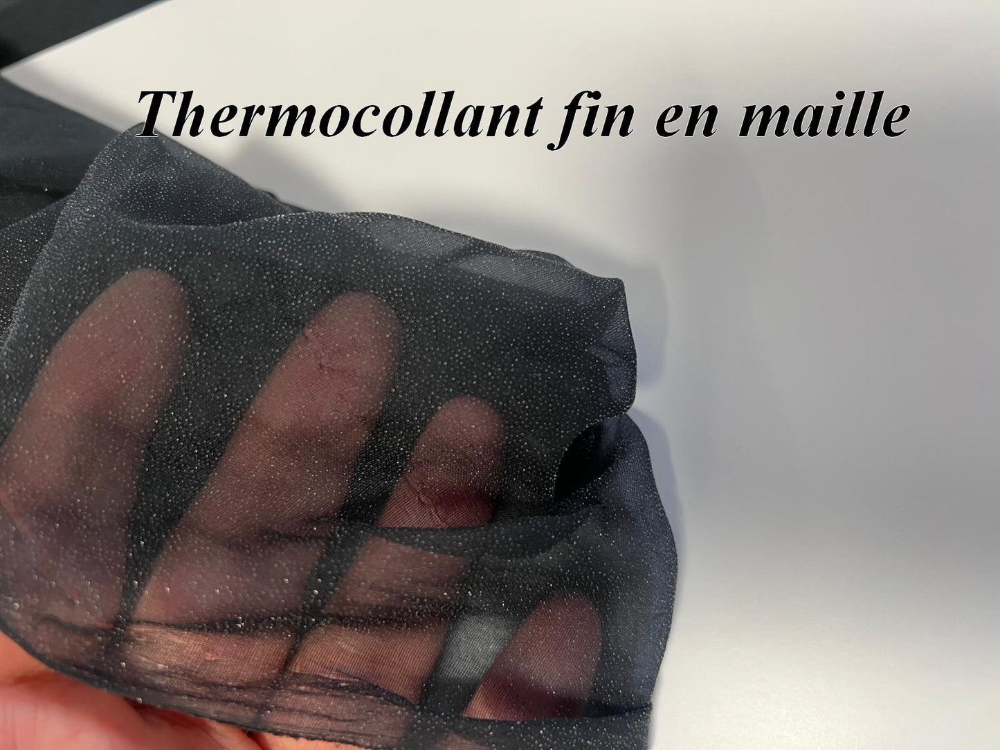 Black Couture Fine Mesh Iron-on: Lightweight Interfacing by the Meter.