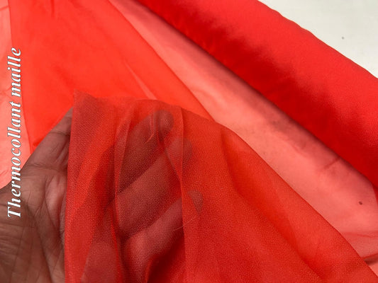 Red Iron-on Fabric Sold by the Meter, Wide Width Sticky Knit