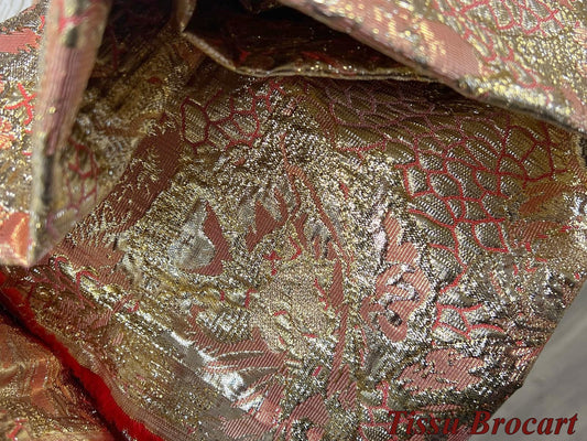 Exceptional Haute Couture Brocade Fabric – Imperial Red &amp; Gold