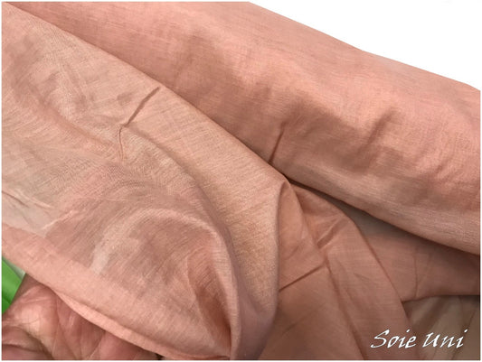 Tissu En Soie Saumon Uni Au Mètre Couture