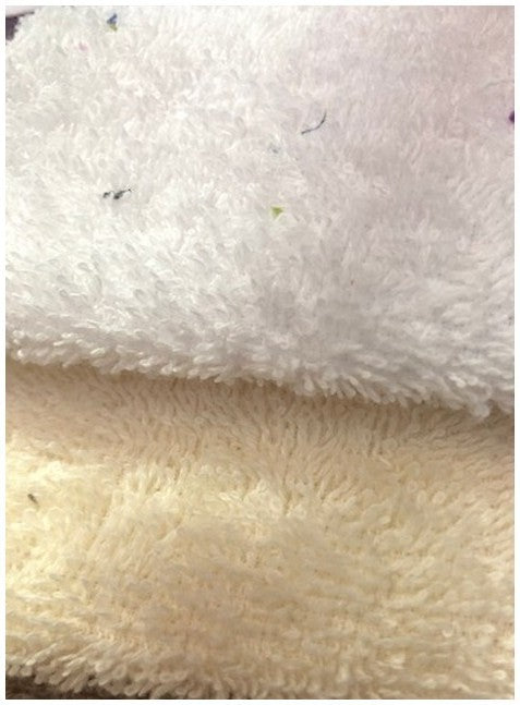 White Terry Towel Fabric by the Meter in Large Width