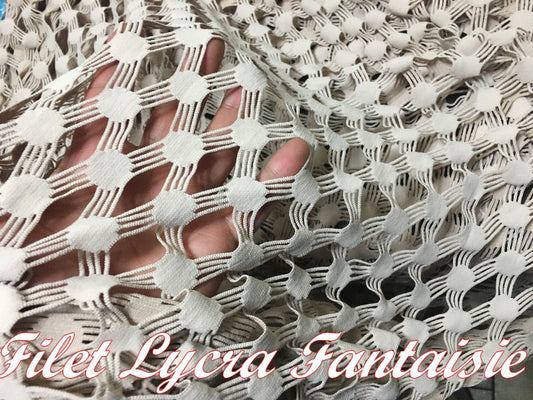 Tissu Filet Au Mètre En  Lycra Blanc En Grande Largeur, Lingerie Et Customisations.