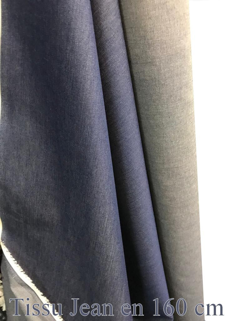 Tissu jeans Brut Epais Bleu au mètre