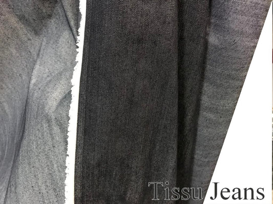Tissu jeans Brut Epais Noir Couture au mètre