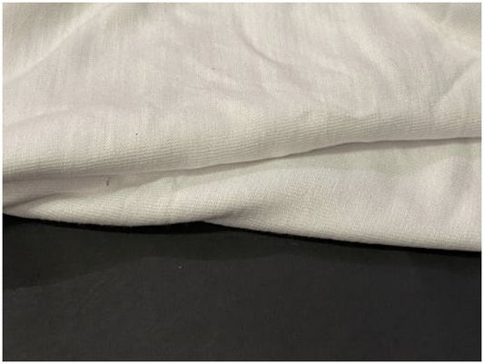 White Cotton Lycra Jersey Fabric by the Meter for Sewing