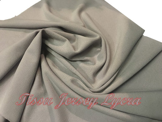 Lycra Jersey Fabric By The Meter Viscose Color Pearl Gray To Sew