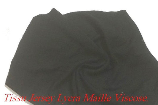 Black viscose lycra jersey fabric by the meter