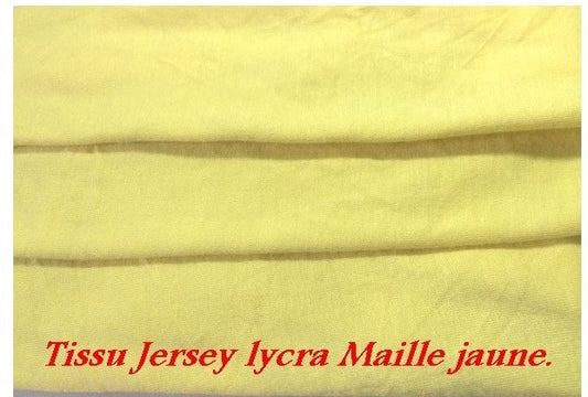 Yellow Viscose Lycra Jersey Fabric By The Meter Sewing.