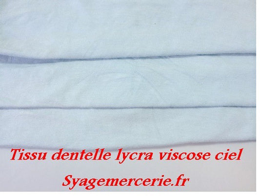 Sky blue viscose lycra jersey fabric