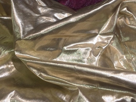 Laser Lamé Fabric by the Meter in Gold Color for Decorations and Customizations.