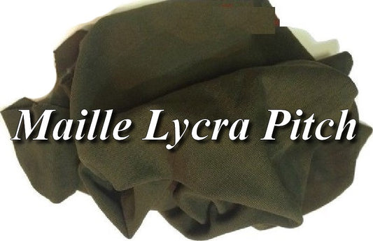 Tissu Lycra Maille Pitch Kaki Au Mètre A Coudre pour Confection.