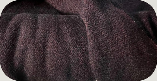 Mohair and Wool Fabric – Plum and Black Color: Elegance and Comfort for Haute Couture