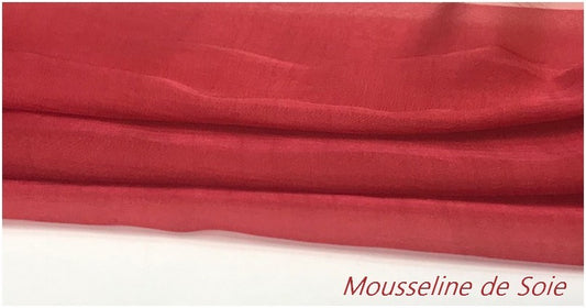 Tissu Mousseline De Soie Brique Couture  Au Mètre.