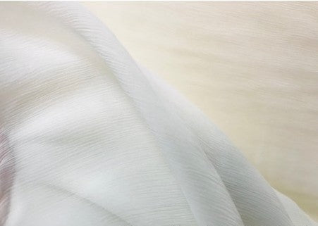 Coupon Mousseline de Soie Ivoire 3 mètres — Ivory Silk Chiffon
