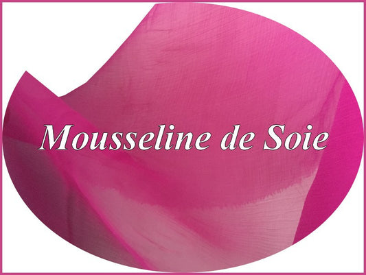 Tissu Mousseline De Soie Fushia  Au Mètre Pas cher Couture