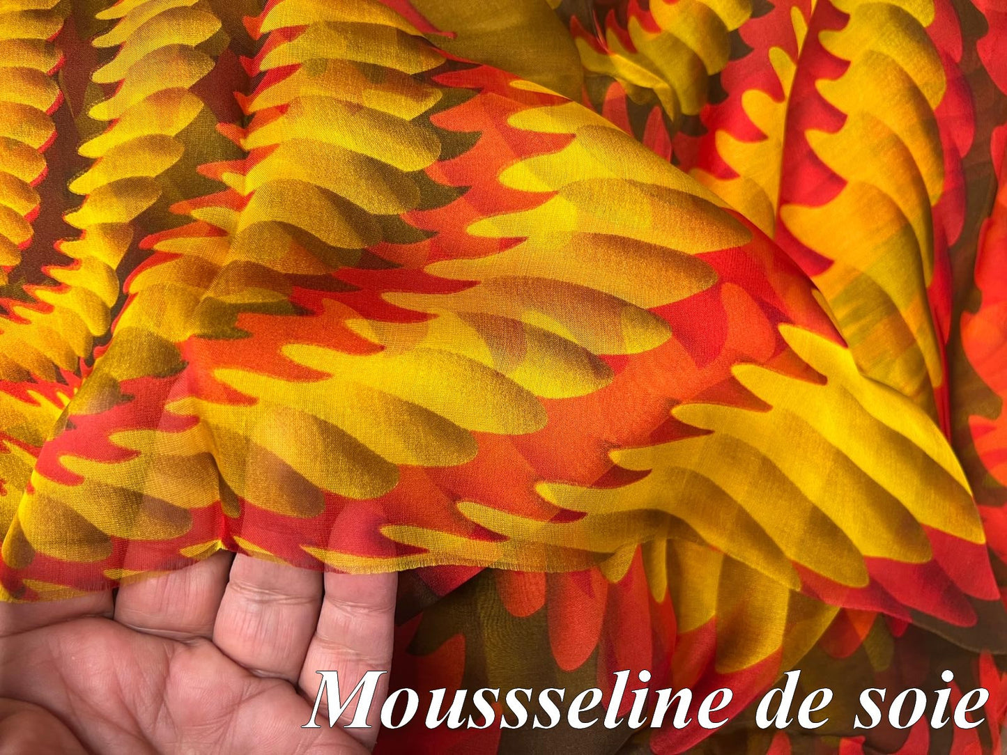 Tissu Mousseline De Soie Imprimé Au Mètre Couture
