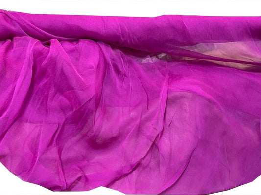 Tissu Mousseline de Soie Violet Au Mètre Couture.