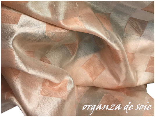 Tissu Organza Broché De Soie Imprimé  Haute Couture Au Mètre Couture.