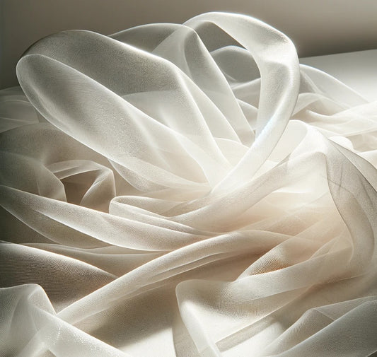Tissu Organza De Soie Nude Chair Au Mètre Couture.