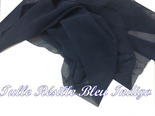 Tissu Résille Lycra Au Mètre en Couleur Bleu Indigo Pour Justaucorps.