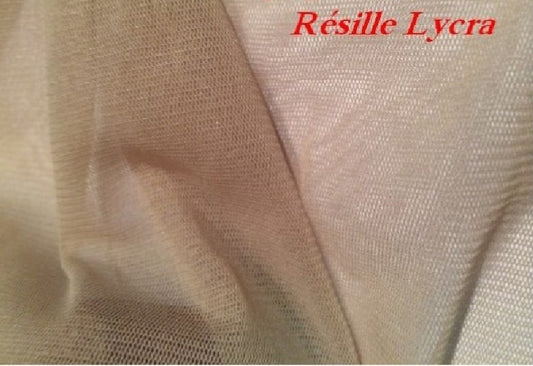 Tissu Résille Lycra Au Mètre en Couleur Chair Pour Justaucorps.