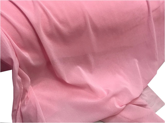 Tela de malla lycra por metros en color rosa para coser.