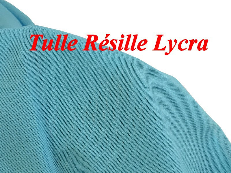 Tela de Malla Lycra por Metros en Color Turquesa para Maillots.