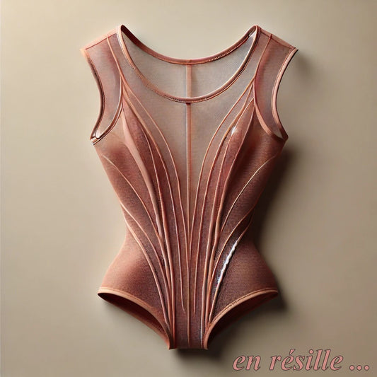 Tissu Résille Lycra Vieux Rose au Mètre - Idéal pour la Couture et Créations