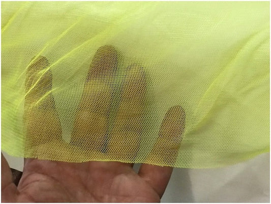 Tissu Résille Lycra Au Mètre  Jaune Fluo Pour Justaucorps.