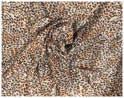 Fine Lycra Mesh Fabric Leopard Print Sewing by the Meter
