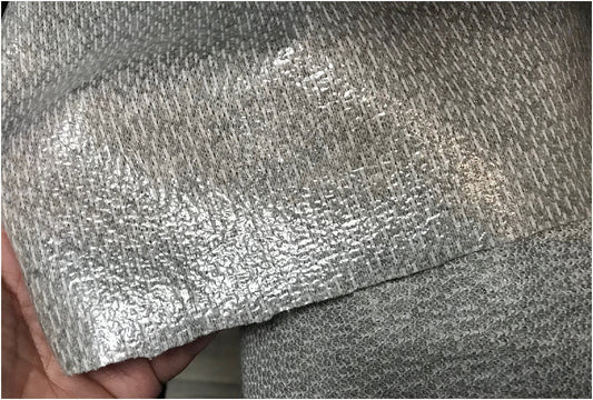 Tissu Simili Cuir Souple Gris Au Mètre, Cuir Aspect brillant