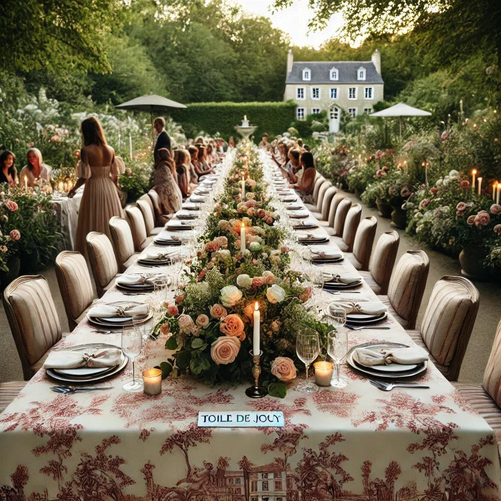 Tela Toile de Jouy Roja de 2,80 m de Ancho - Elegancia y Autenticidad para tu Decoración de Interiores