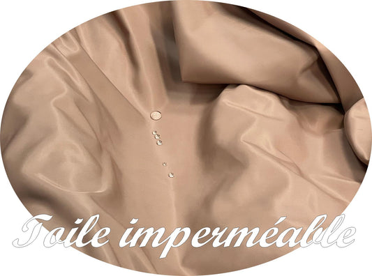 Tela de lona impermeable beige por metro para coser