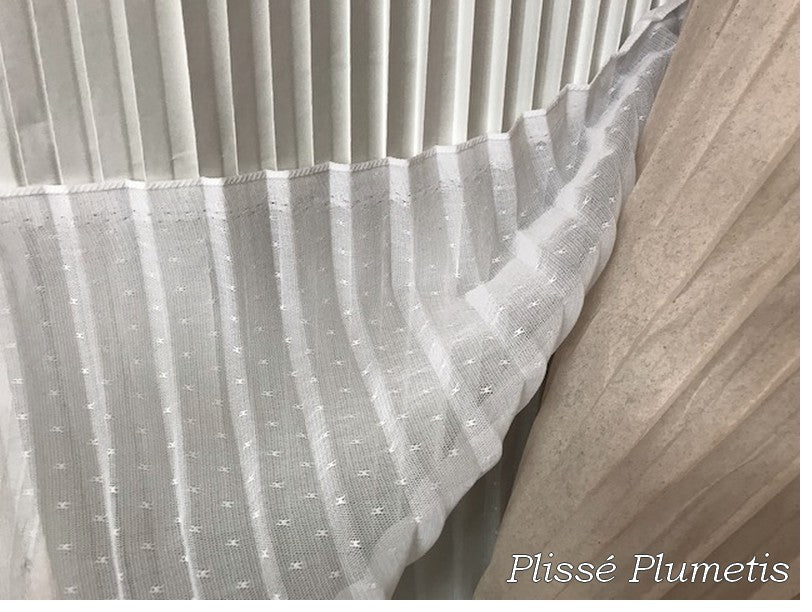 Tissu Tulle Plumetis Plissé  Blanc Couture, Décoration et Customisation.