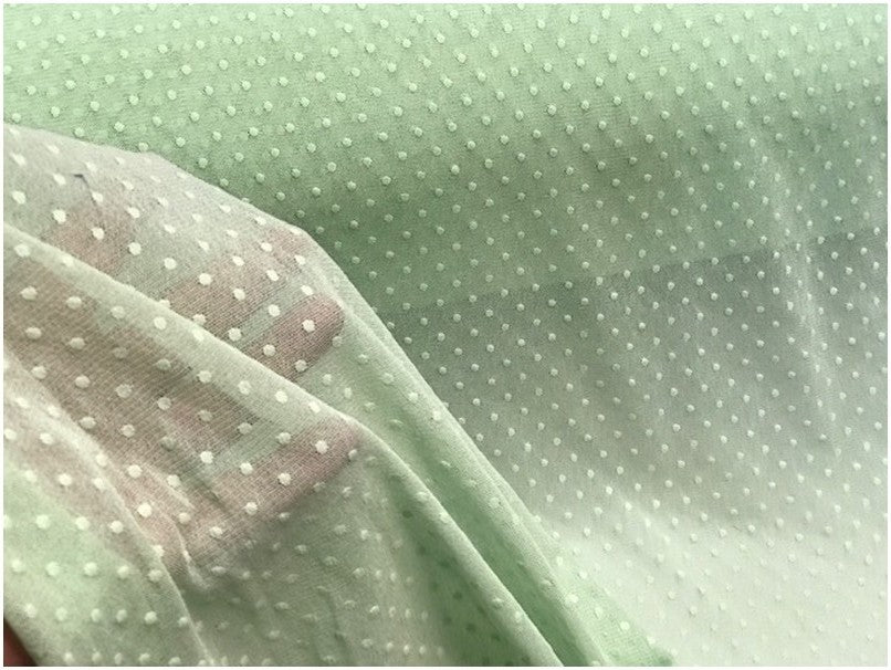 Tissu Tulle Résille plumetis Vert D'Eau Lycra Au Mètre Pour Justaucorps, Et Lingerie