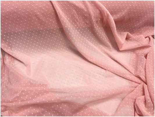 Tissu Tulle Résille plumetis Vieux Rose Lycra Au Mètre Pour Justaucorps, Et Lingerie
